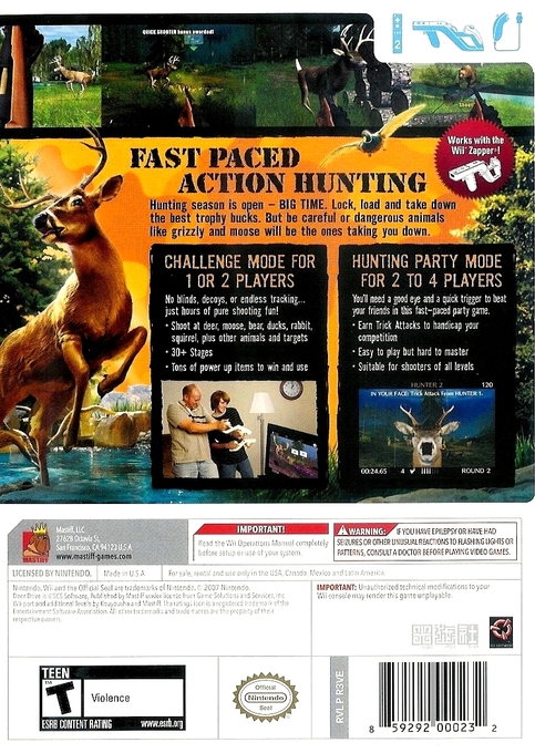 Deer Drive — box-2D-back (US)
