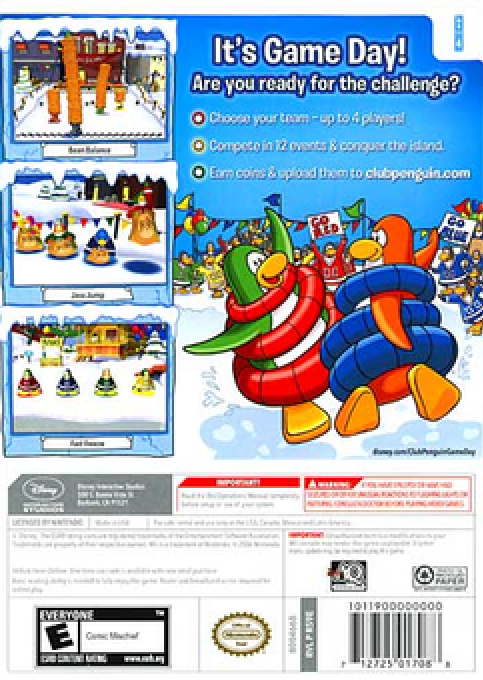 Club Penguin Game Day! — box-2D-back (US)