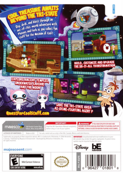 Disney Phineas And Ferb - Quest For Cool Stuff — box-2D-back (US)