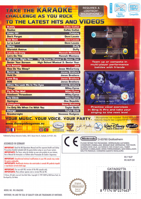 Disney Sing It - Pop Hits — box-2D-back (EU)
