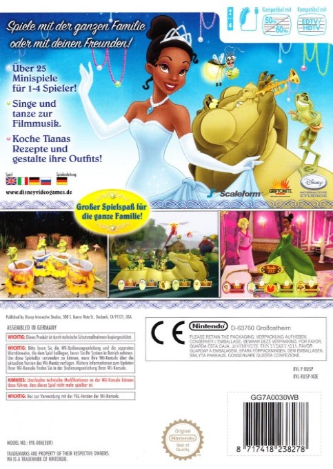Princesse Et La Grenouille, La — box-2D-back (DE)