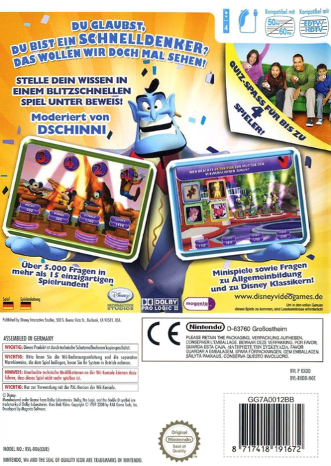 Disney Th!nk Fast — box-2D-back (DE)