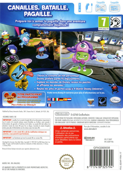 Disney Universe — box-2D-back (FR)