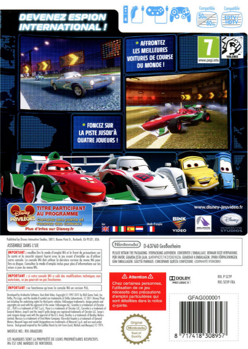 Cars 2 — box-2D-back (FR)