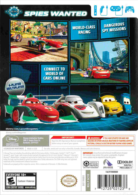 Cars 2 — box-2D-back (US)