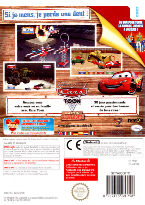 Cars Toon - Mater's Tall Tales — box-2D-back (FR)