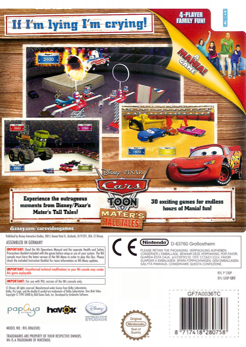 Cars Toon - Mater's Tall Tales — box-2D-back (EU)