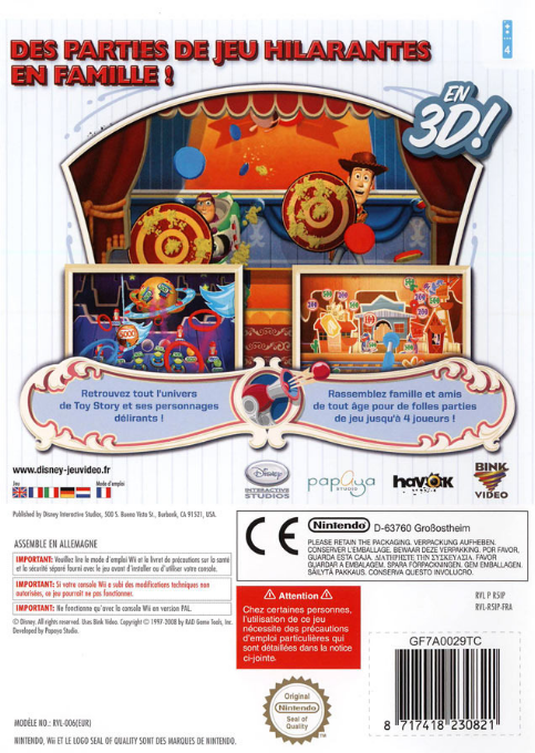 Toy Story Mania! — box-2D-back (FR)