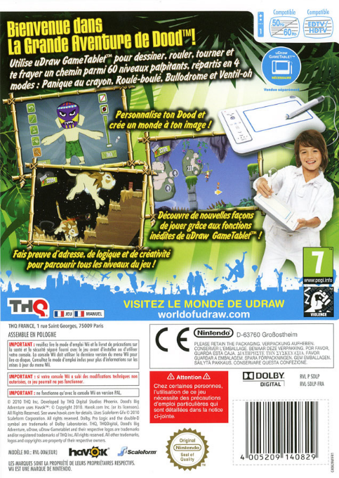 Grande Aventure De Dood, La — box-2D-back (FR)