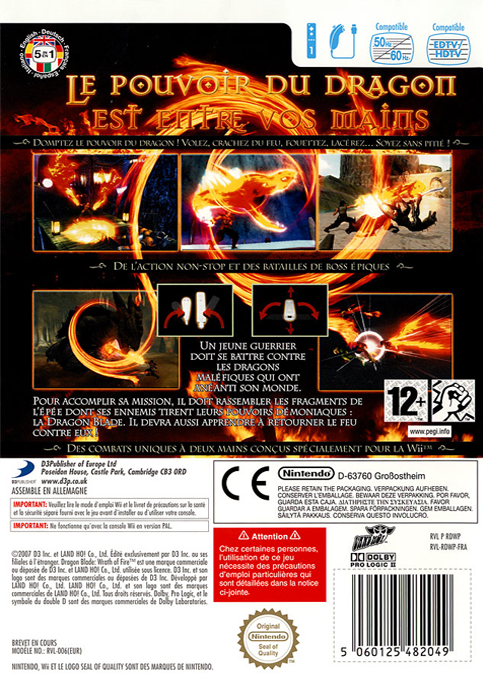 Dragon Blade - Wrath Of Fire — box-2D-back (FR)