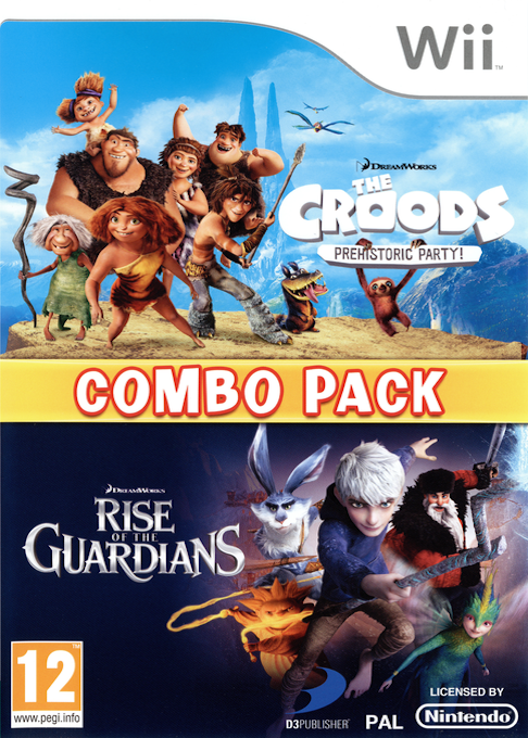Dreamworks The Croods - Prehistoric Party! And Rise Of The Guardians - Co box art