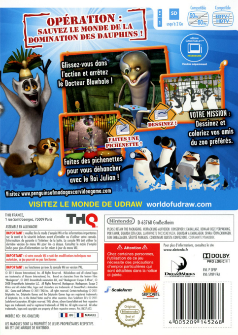 DreamWorks The Penguins of Madagascar - Dr. Blowhole Returns - Again! — box-2D-back (FR)