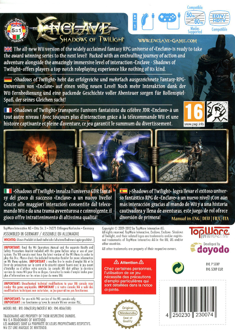 Enclave - Shadows Of Twilight — box-2D-back (EU)