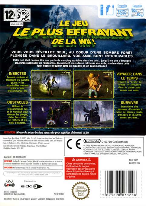 Escape From Bug Island — box-2D-back (FR)
