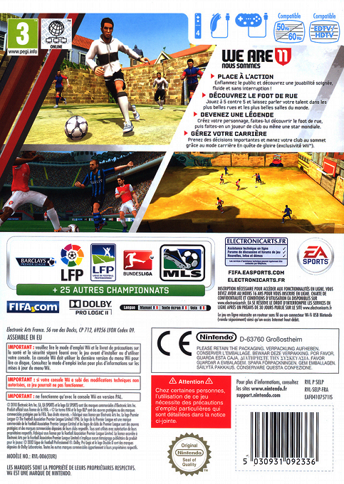 Fifa 11 — box-2D-back (FR)