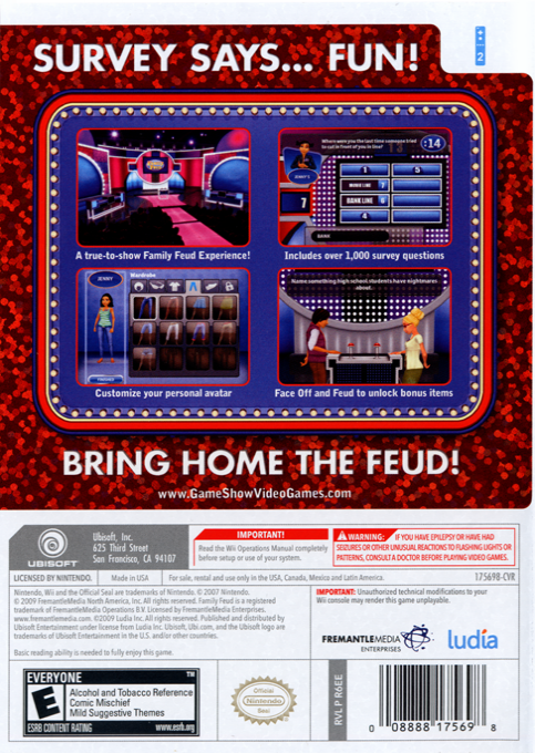 Family Feud 2010 Edition — box-2D-back (US)