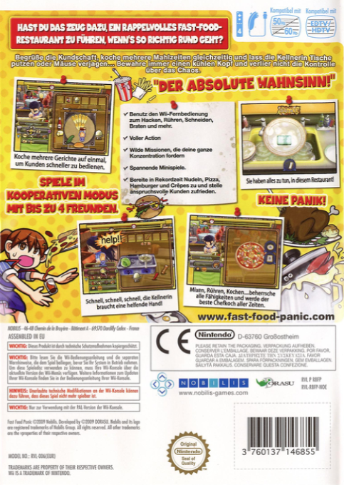 Fast Food Panic — box-2D-back (DE)