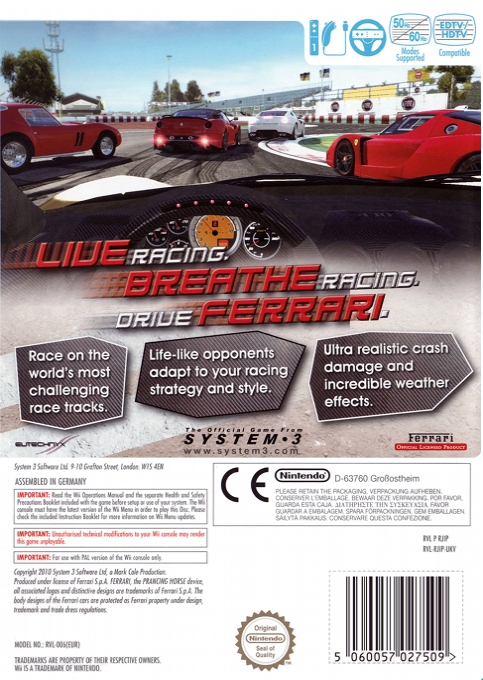 Ferrari - The Race Experience — box-2D-back (EU)