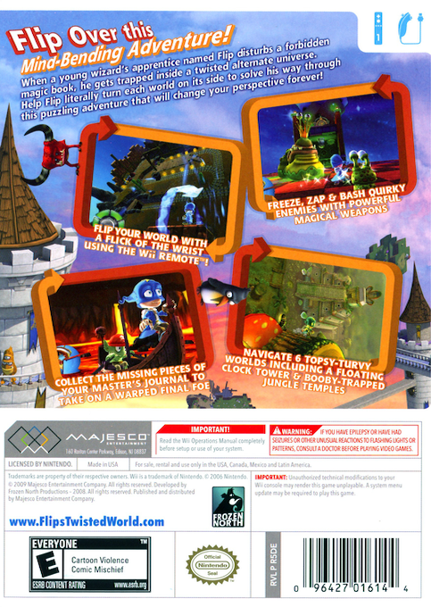 Flip's Twisted World — box-2D-back (US)