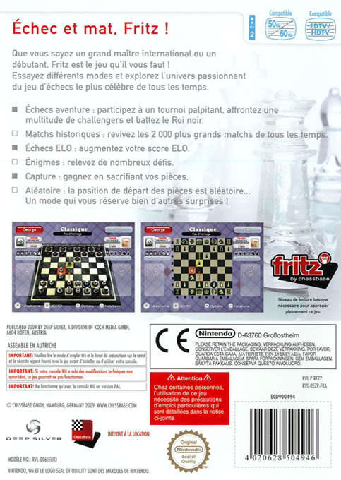Fritz By Chessbase — box-2D-back (FR)