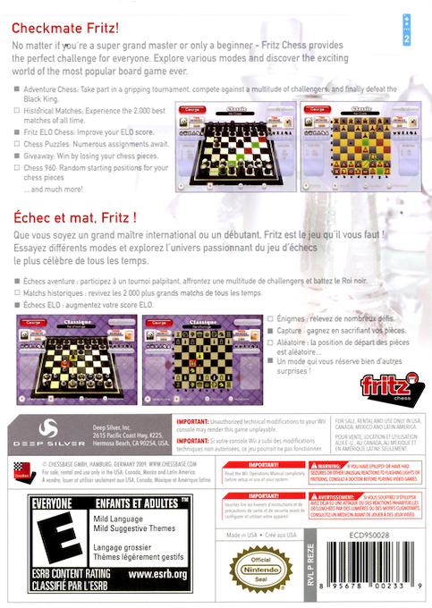Fritz By Chessbase — box-2D-back (US)