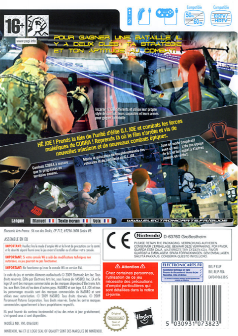 G.I. Joe - The Rise of Cobra — box-2D-back (FR)