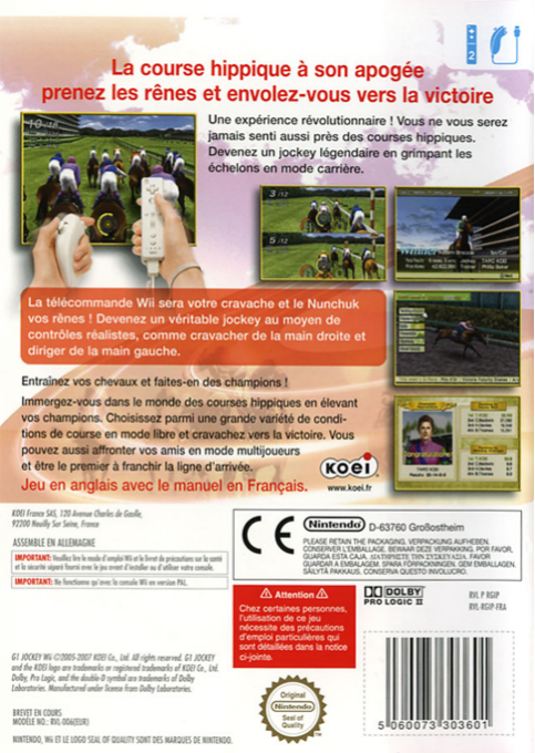 G1 Jockey Wii — box-2D-back (FR)