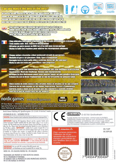 Gp Classic Racing — box-2D-back (EU)