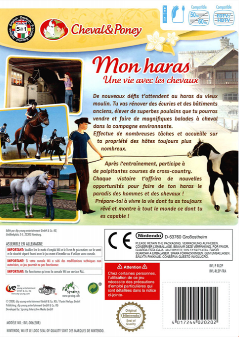 Paard & Pony - Mijn Paardenstal - Al Jouw Ruiterdromen Komen Uit! — box-2D-back (FR)