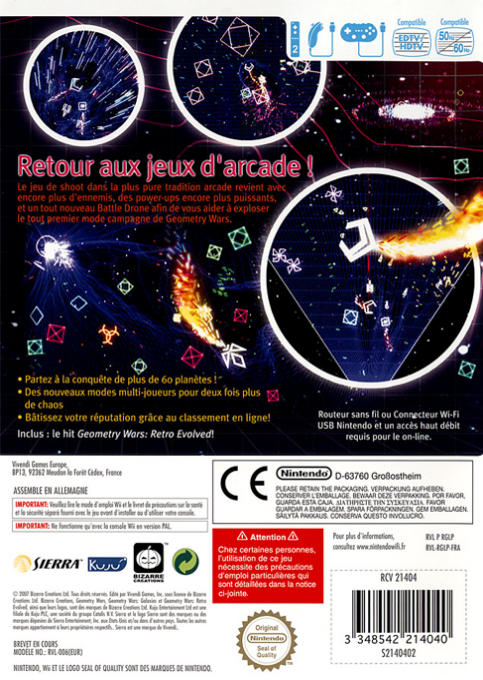 Geometry Wars Galaxies — box-2D-back (FR)