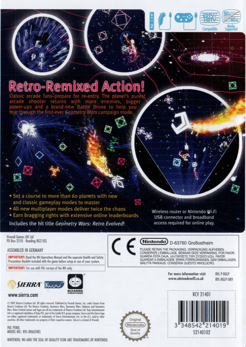 Geometry Wars Galaxies — box-2D-back (EU)