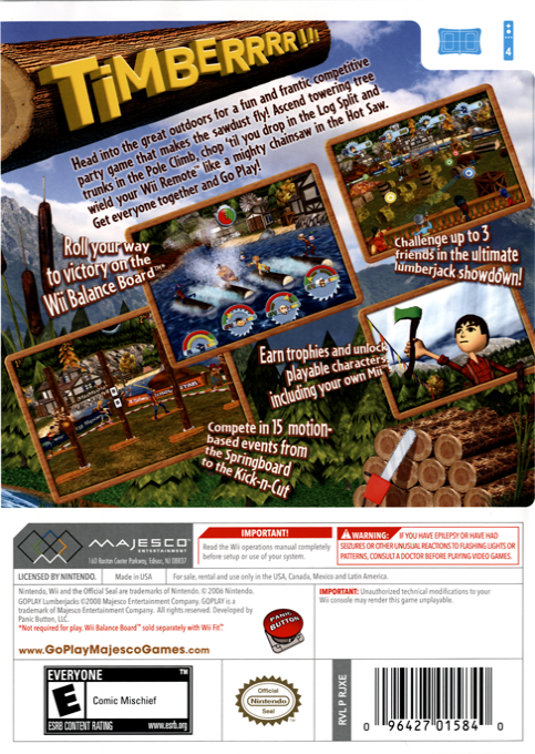 Go Play - Lumberjacks — box-2D-back (US)