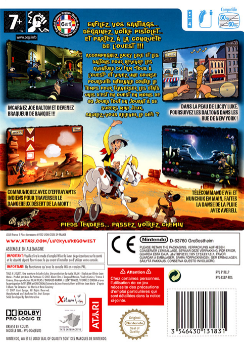 Go West! A Lucky Luke Adventure — box-2D-back (FR)