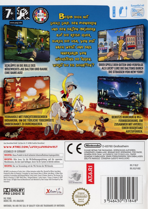 Go West! A Lucky Luke Adventure — box-2D-back (DE)
