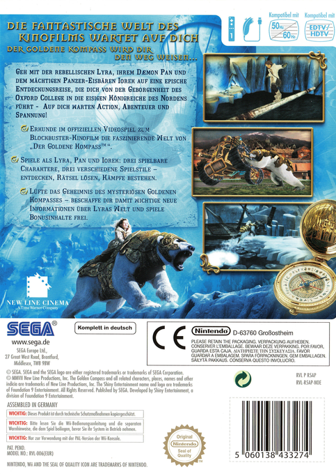 Golden Compass, The — box-2D-back (DE)