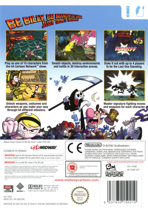 Grim Adventures Of Billy And Mandy, The — box-2D-back (UK)