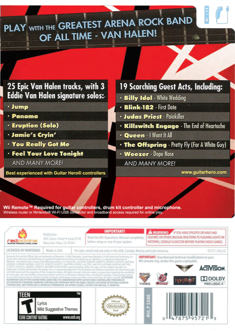 Guitar Hero - Van Halen — box-2D-back (US)