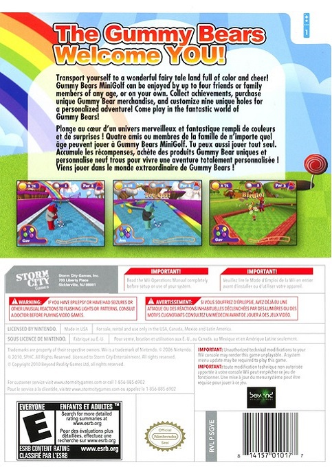 Gummy Bears - Mini-golf — box-2D-back (US)