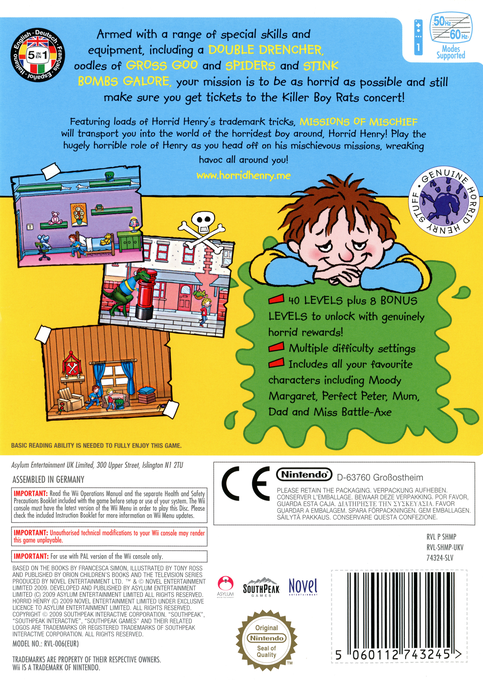 Horrid Henry - Missions of Mischief — box-2D-back (UK)