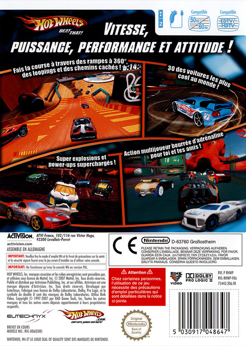 Hot Wheels - Beat That ! — box-2D-back (FR)
