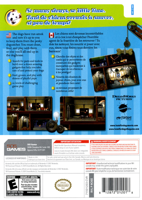 Hotel for Dogs — box-2D-back (US)