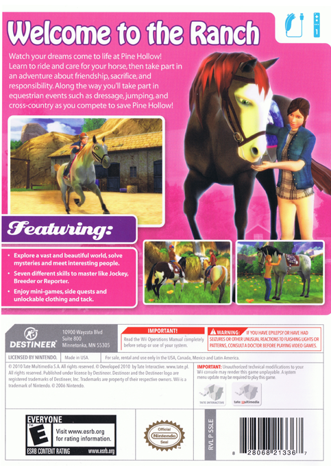 I Love Horses: Rider's Paradise — box-2D-back (US)