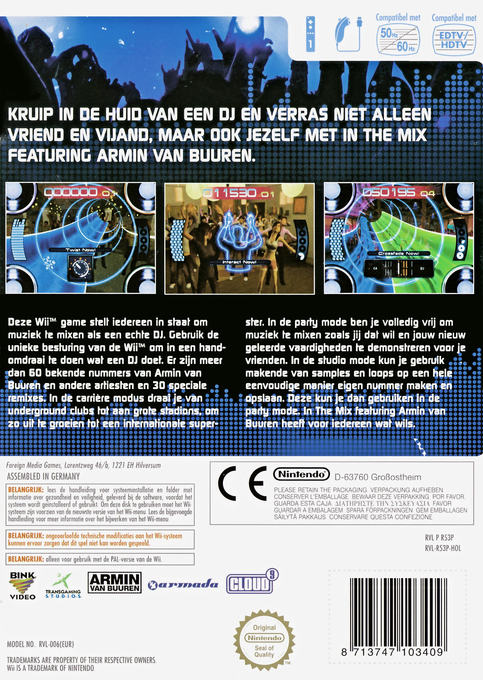 In The Mix - Featuring Armin Van Buuren — box-2D-back (NL)