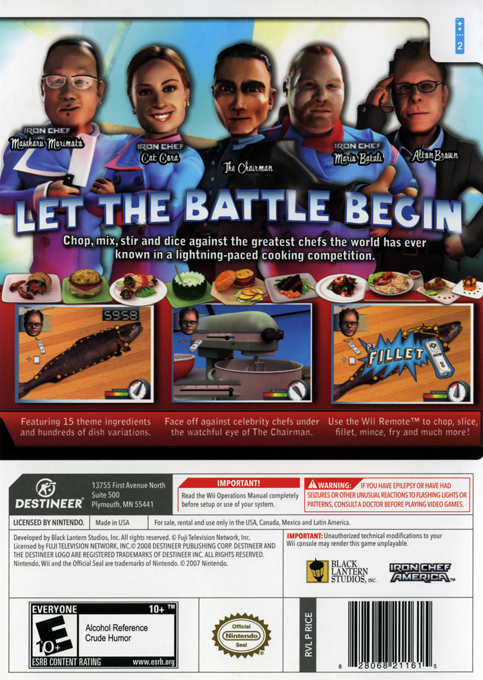 Iron Chef America - Supreme Cuisine — box-2D-back (US)