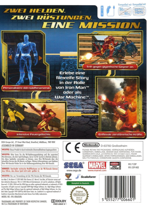 Iron Man 2 — box-2D-back (DE)