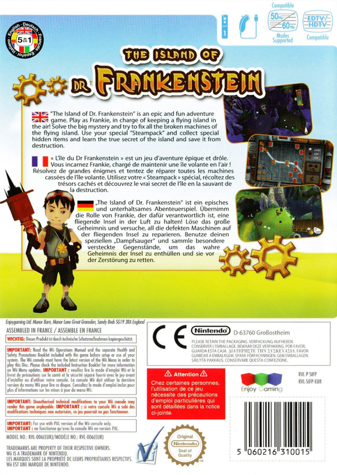 Island of Dr. Frankenstein, The — box-2D-back (EU)
