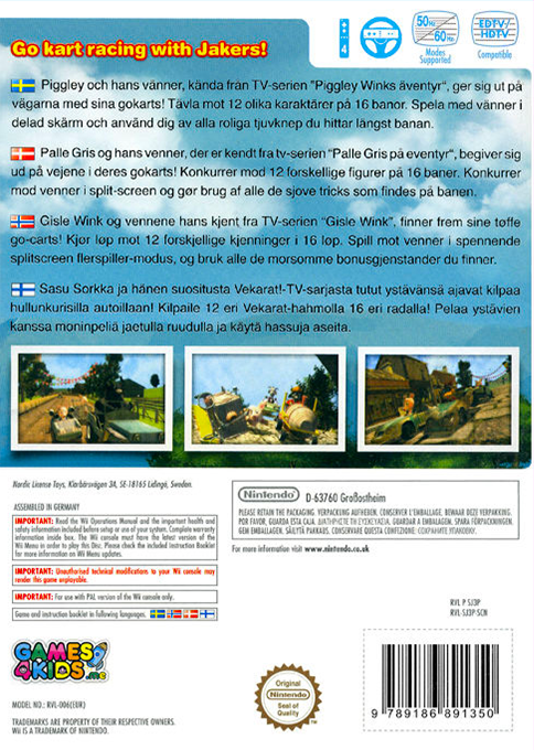 Jakers! Kart Racing — box-2D-back (EU)