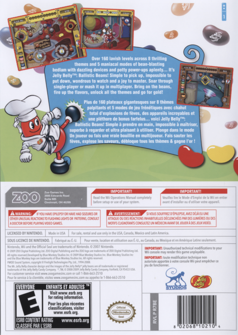 Jelly Belly - Ballistic Beans! — box-2D-back (US)