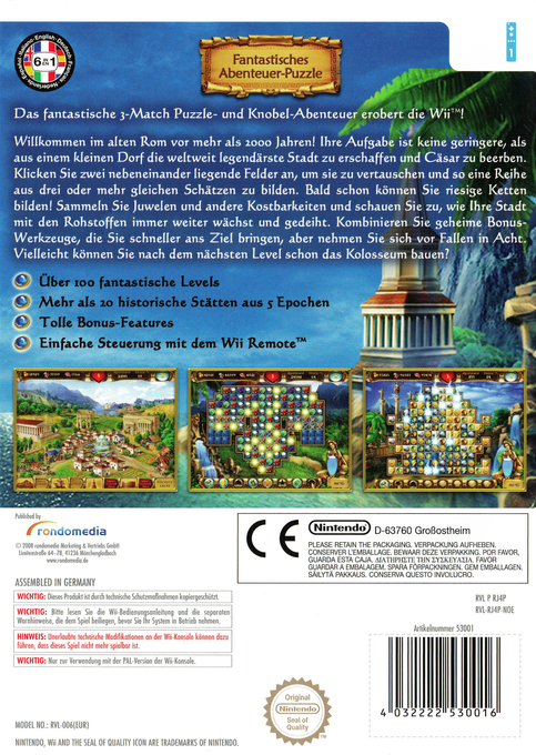 Jewel Master - Cradle of Rome — box-2D-back (DE)