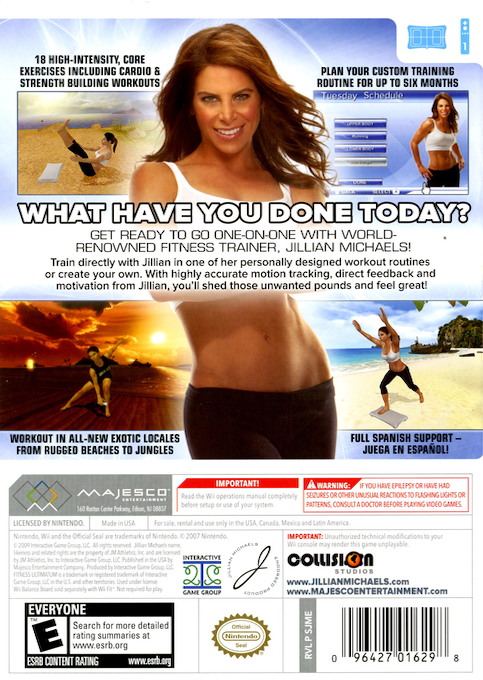 Jillian Michaels Fitness Ultimatum 2010 — box-2D-back (US)